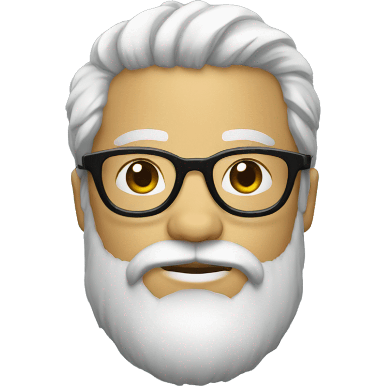 Bearded person majestic with glasses emoji