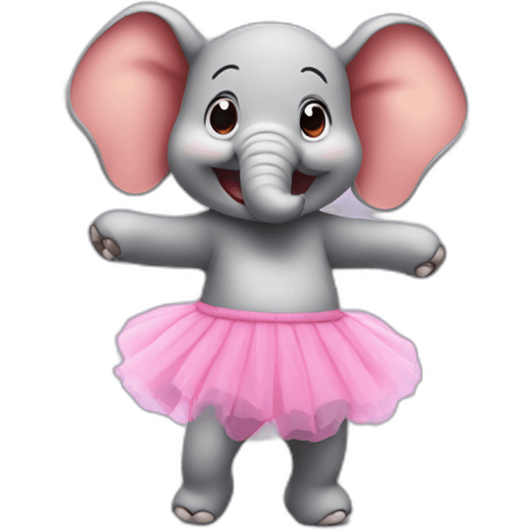 Ecstatic Elephant with a tutu emoji