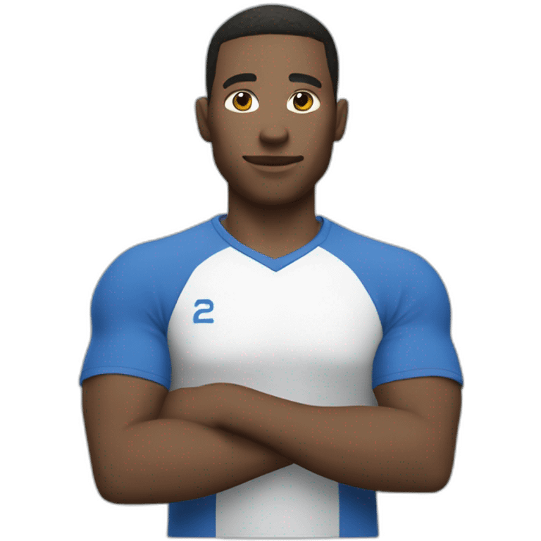 Vr white players with blue t-shirt emoji