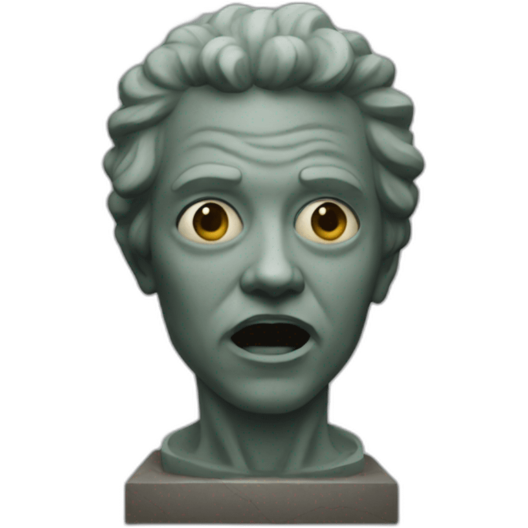 A creepy statue emoji