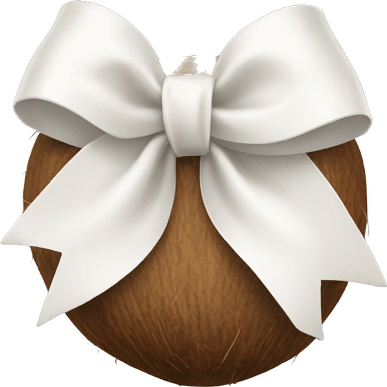 Coconut white bow emoji