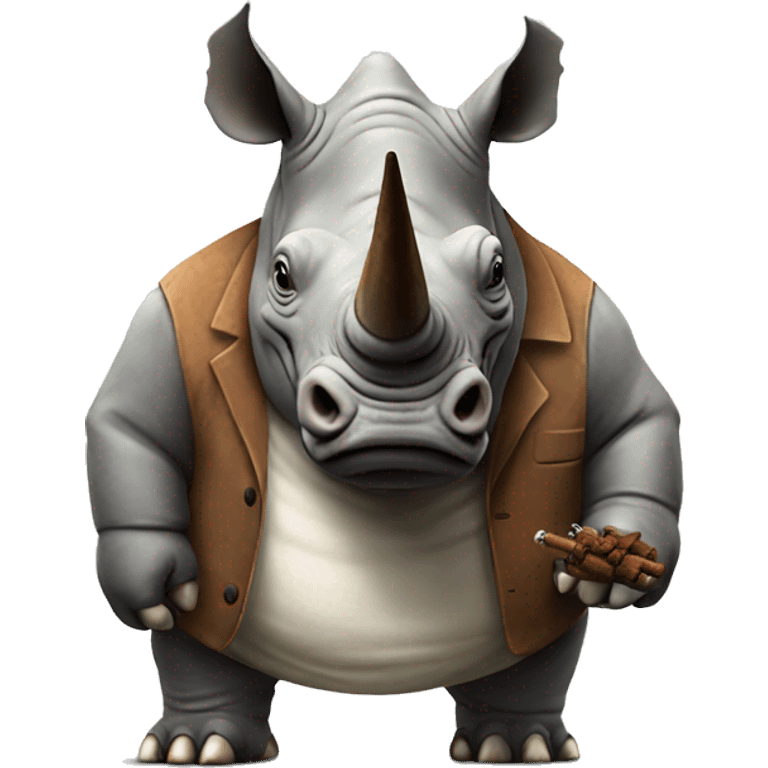 rusty smoking rhino emoji