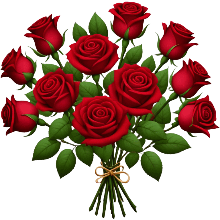 Bouquet of dark red roses emoji