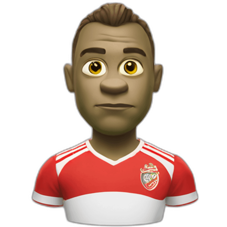 shrek with a benfica shirt emoji