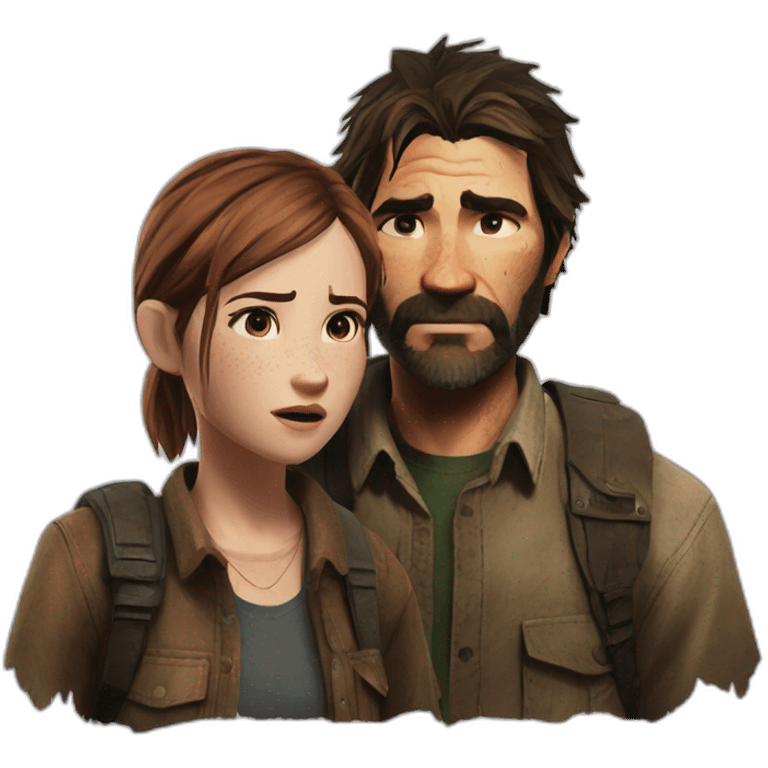 Ellie and Joel, the last of us emoji