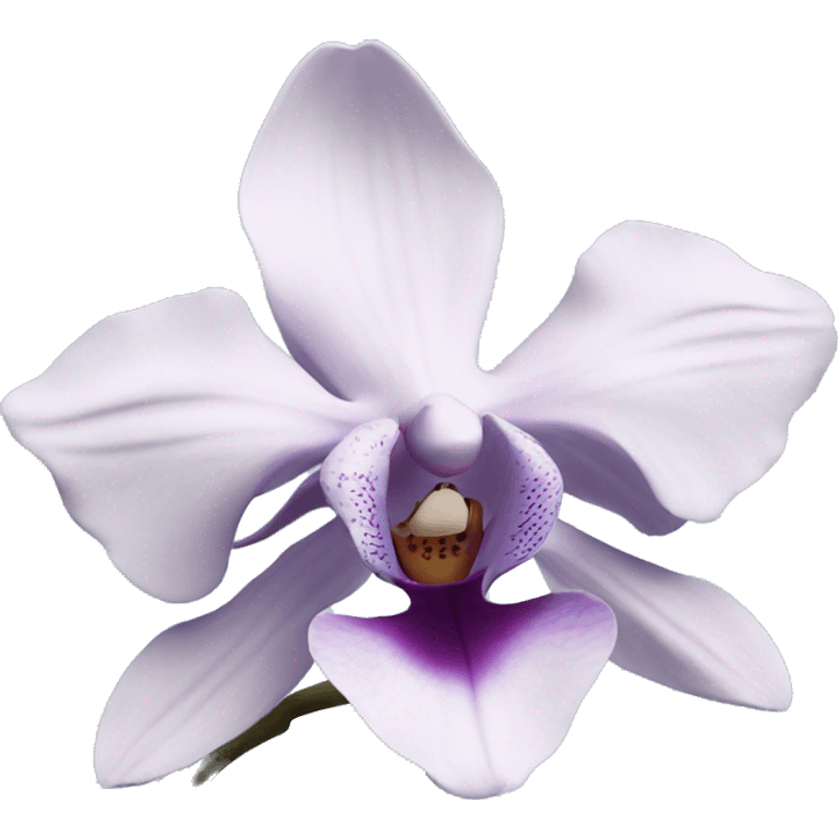 orchid flower blue emoji