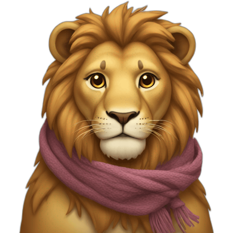 Lion with scarf  emoji