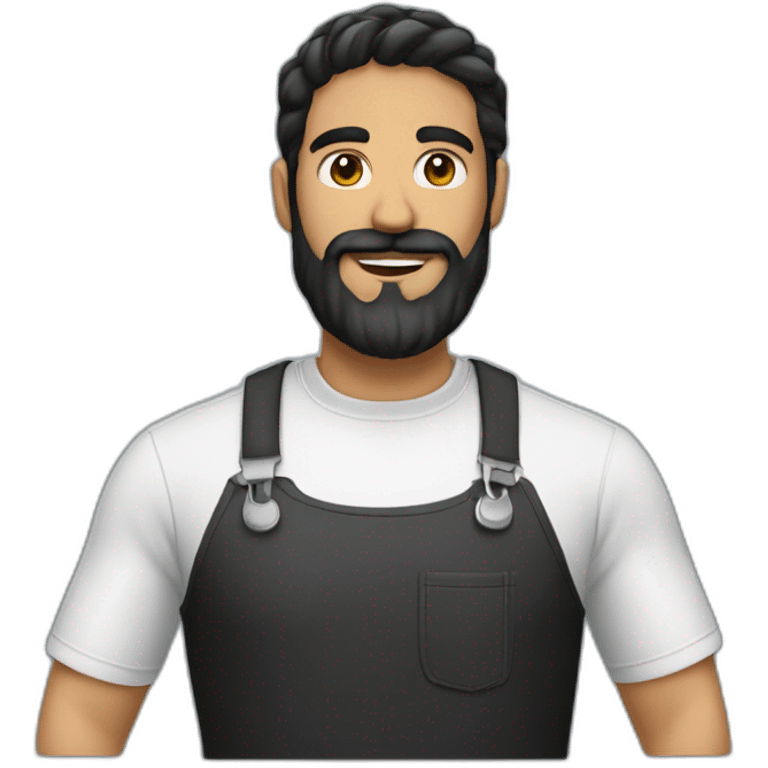 barista with black beard emoji