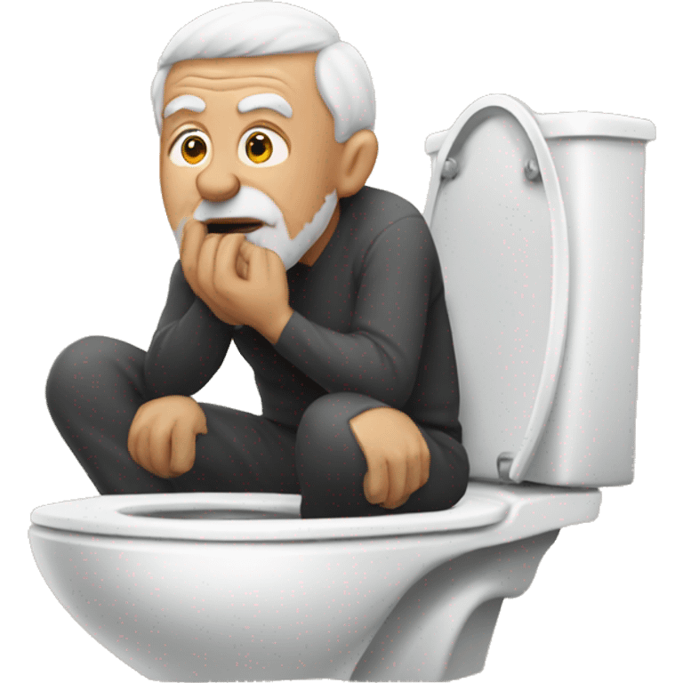 Old guy on the toilet emoji