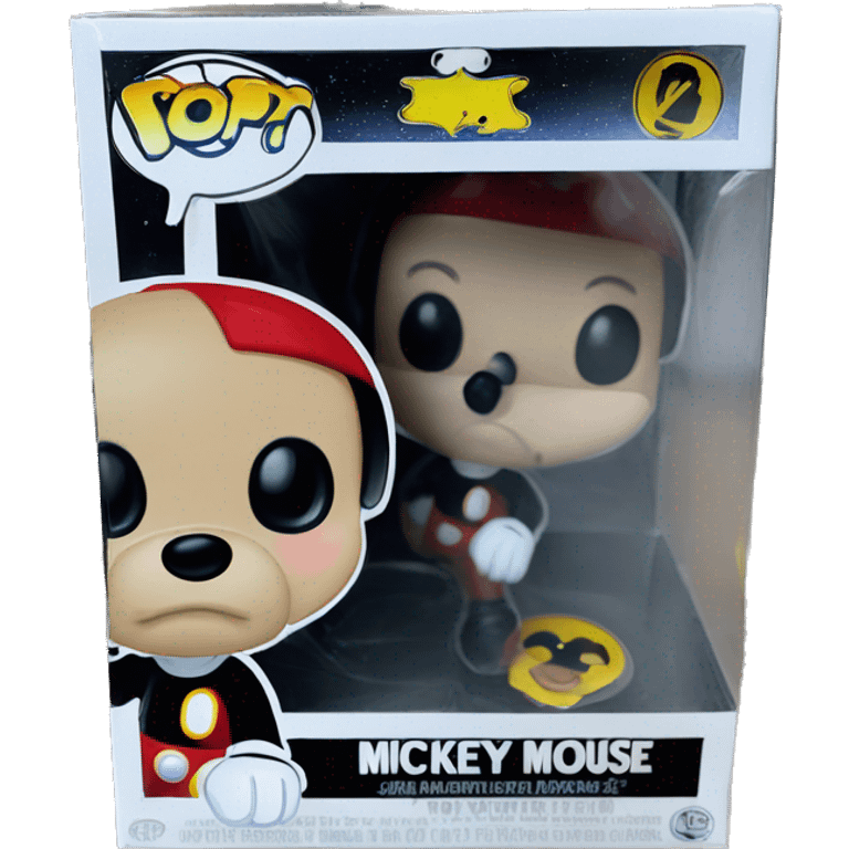 Mickey mouse in a funko pop box emoji