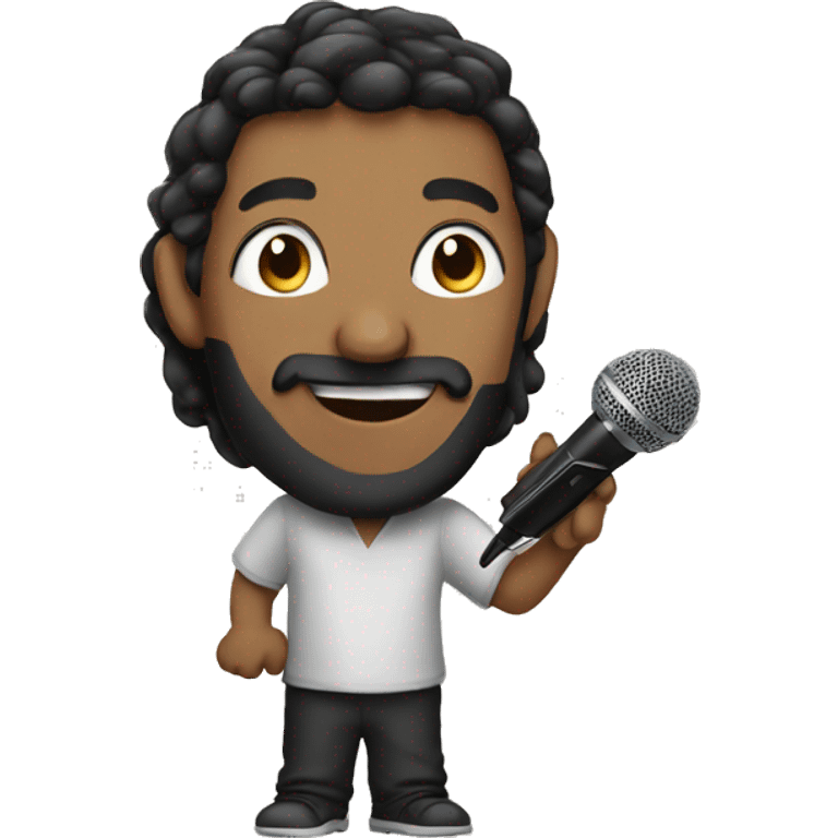 Zahide with microphone  emoji