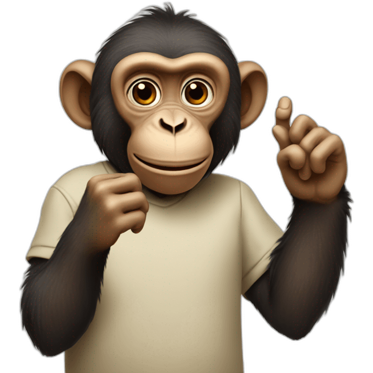 Monkey with a long finger emoji