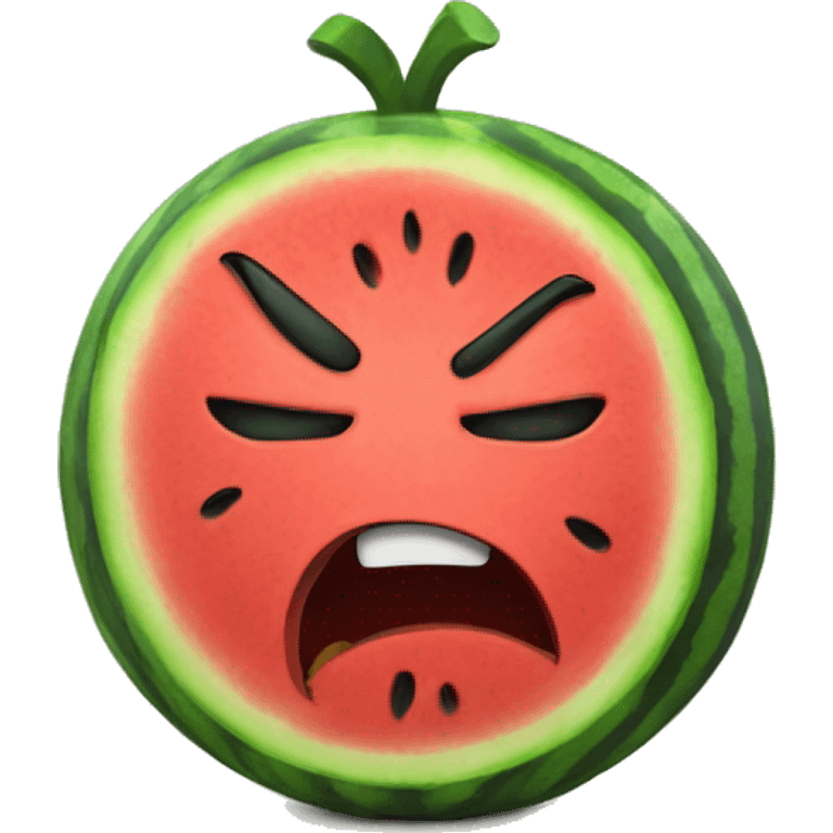 Angry watermelon  emoji