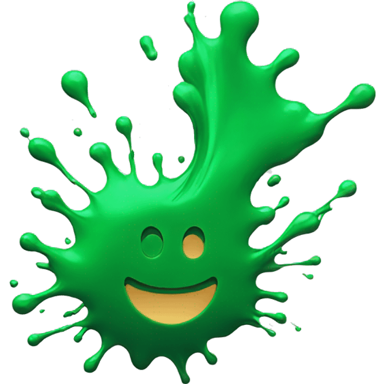 green paint splash emoji