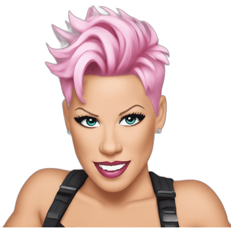 The singer P!nk do 🤘🏼 emoji