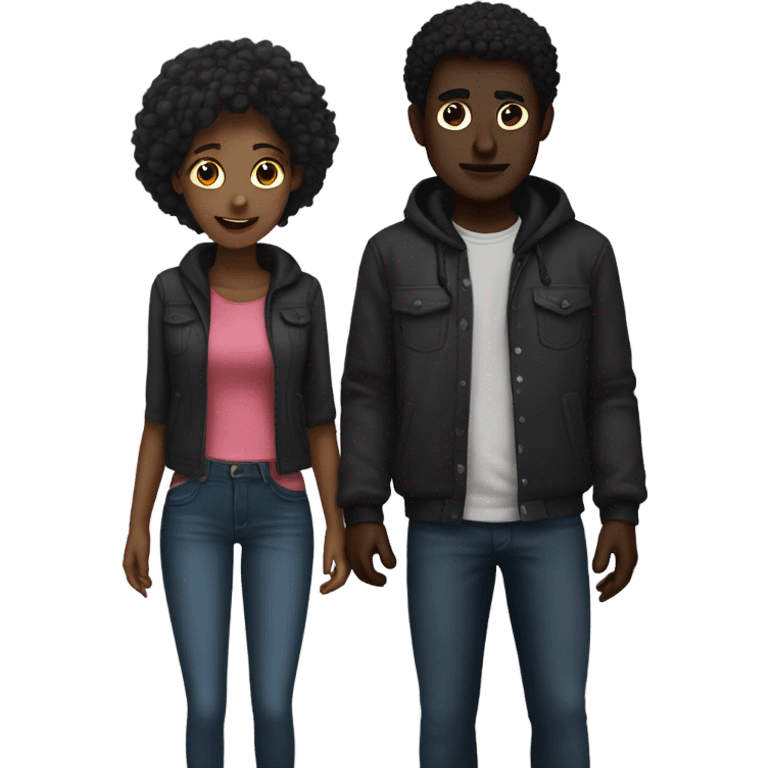 dark boy and girlfriend emoji