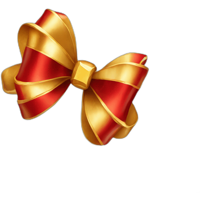 gold and red diamond bow emoji