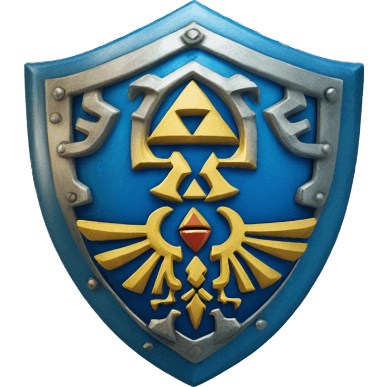 Blue shield of link of Zelda  emoji