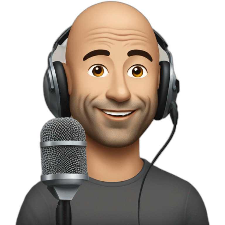 Joe Rogan podcast with a microphone emoji