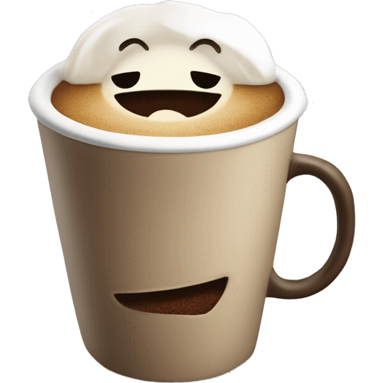 Coffee with characters of luckin emoji