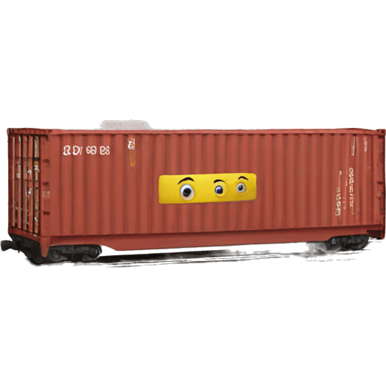 train with cargo container emoji