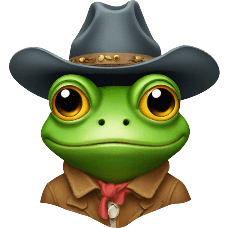 Frog with cowboy hats  emoji