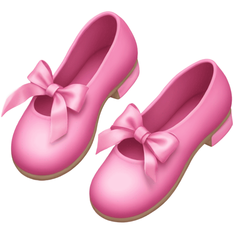 pink soft shoes with ribbon emoji