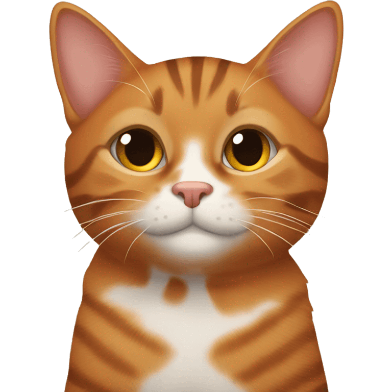 Orange and brown tabby cat cuddling emoji