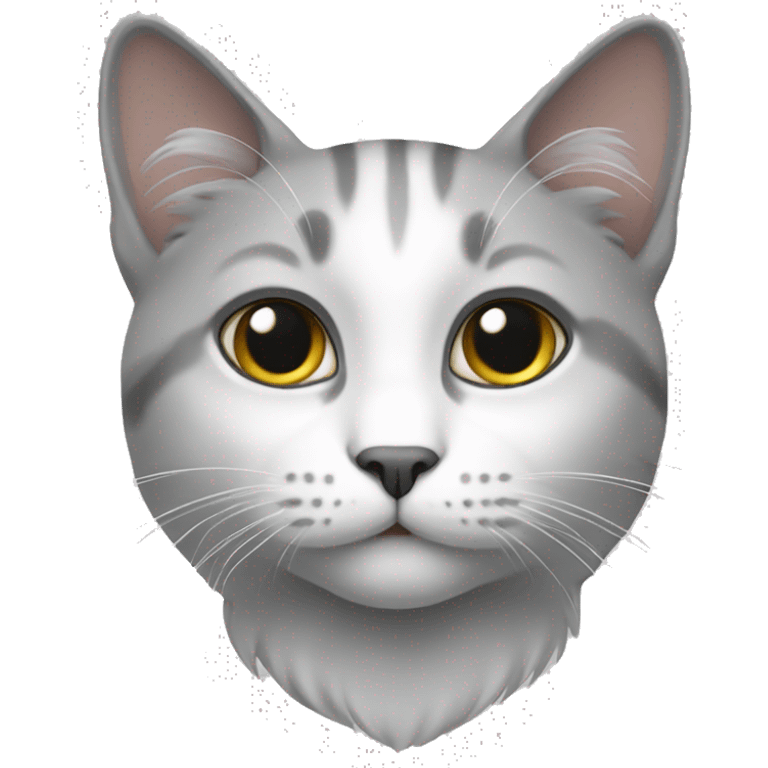 Cat white and gray emoji