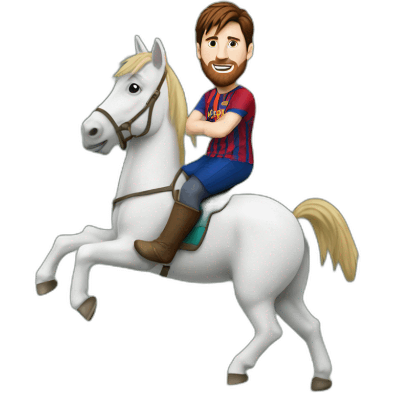 Messi sur un cheval emoji