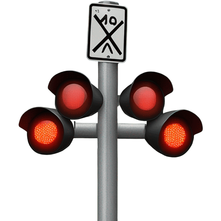 railroad crossing signal emoji