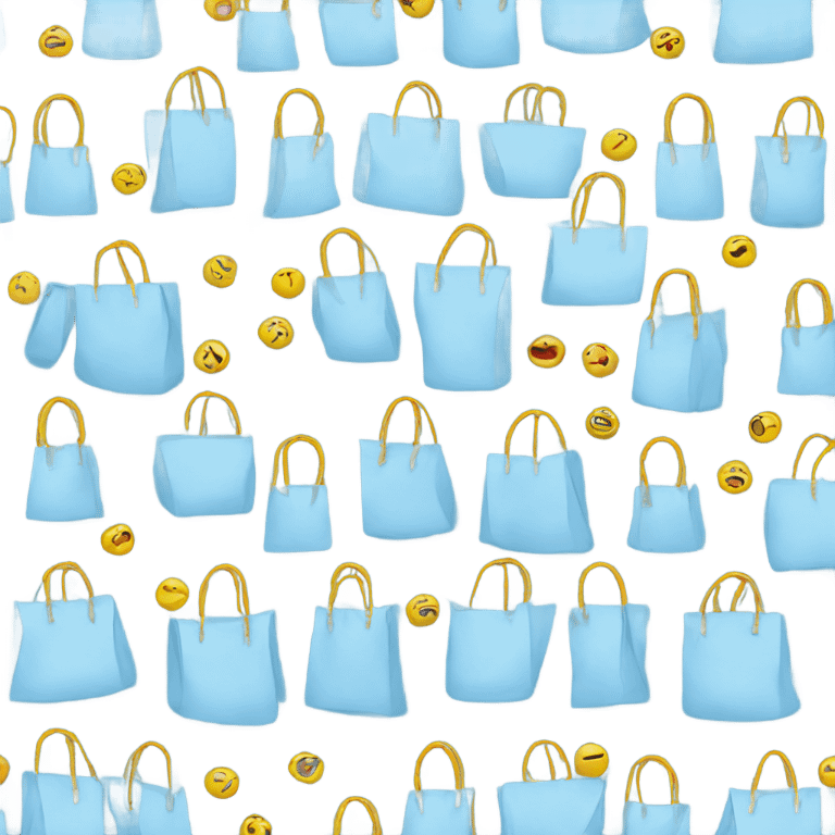 Light blue shopping bags emoji