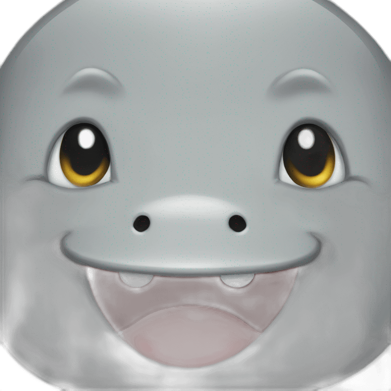 a cute dolphin face emoji