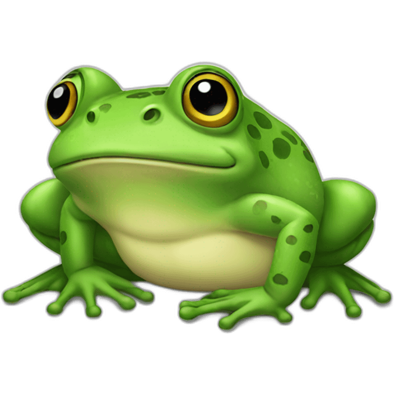 Frog hello emoji