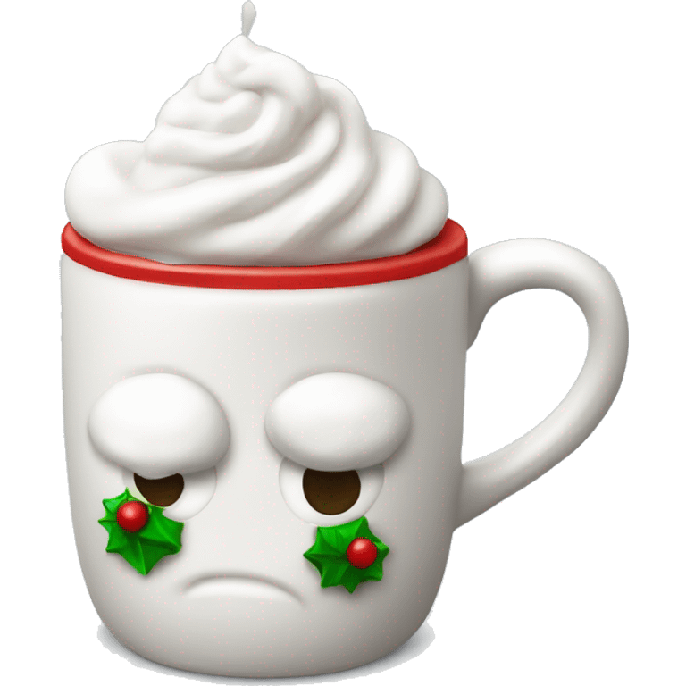 Christmas mug with whip cream emoji