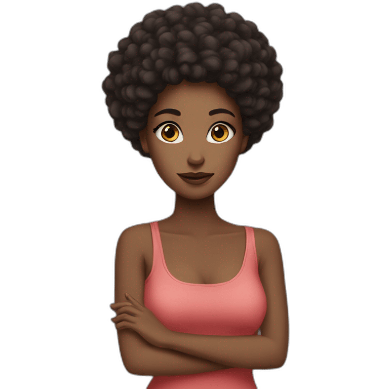 Woman afro beautiful emoji