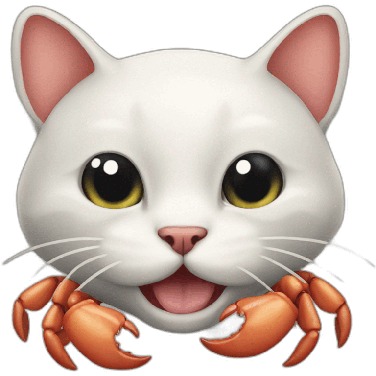 Cat head mix crab emoji