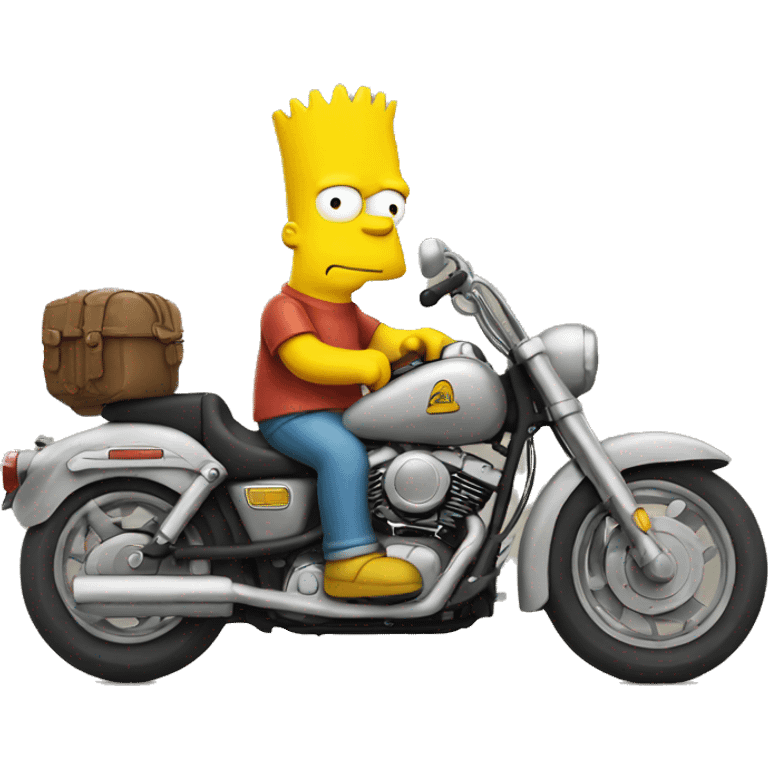 bart simpson en moto emoji