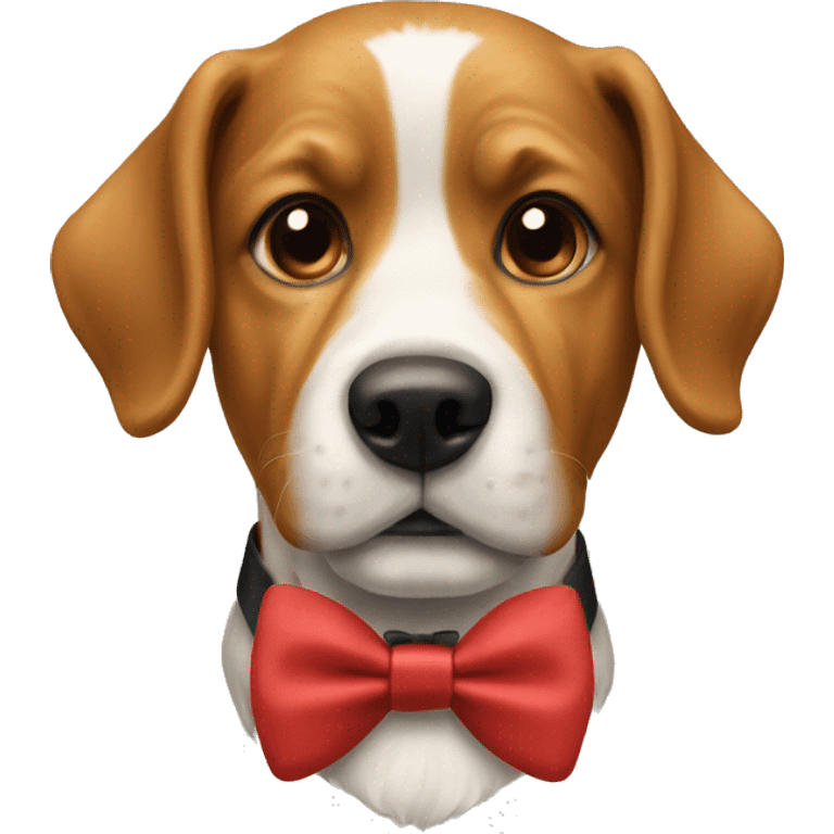 Dog wearing a bow tie  emoji