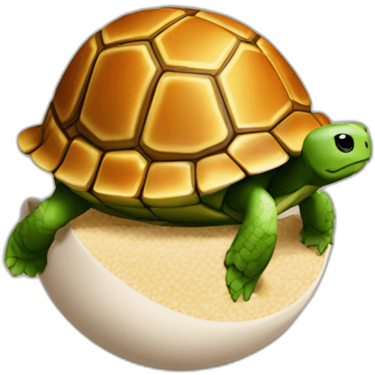 Tortue sur oeuf emoji