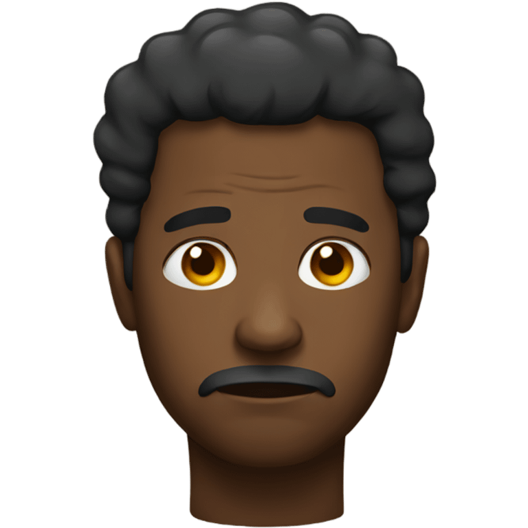 Sad black man  emoji