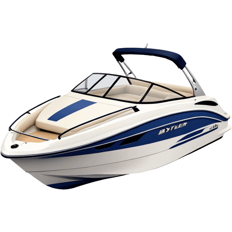 Speedboat - Bayliner 185 Bowrider (Model Year: 2020) (Iconic colour: White with navy blue accents) emoji