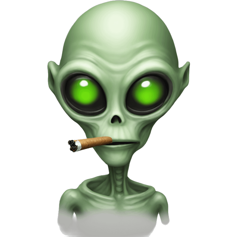 Smoker alien emoji