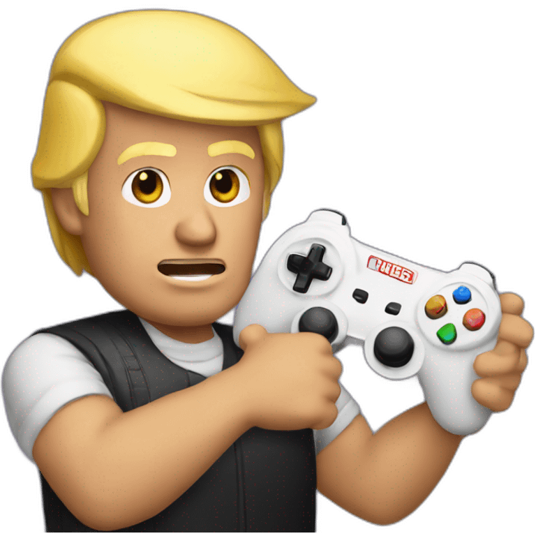 Donald Trump playing video games emoji