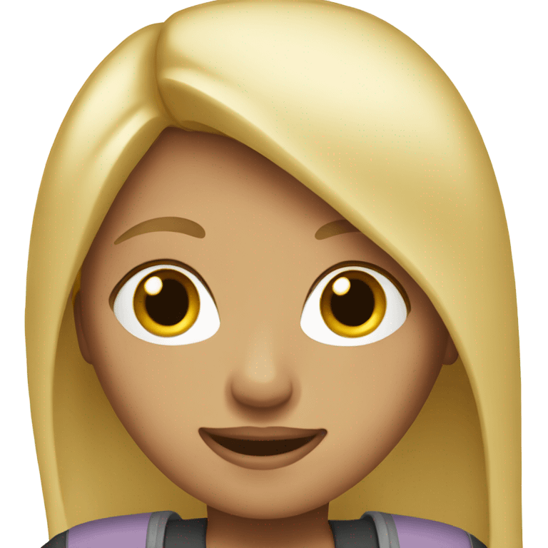 Blonde straight hair girl emoji