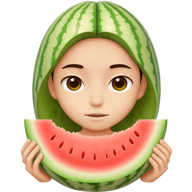 Shy melon  emoji