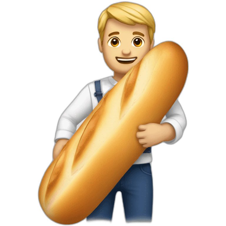 Français avec baguette emoji