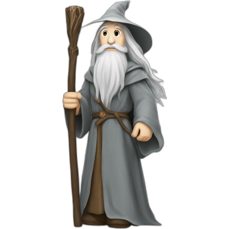 Gandalf using staff emoji