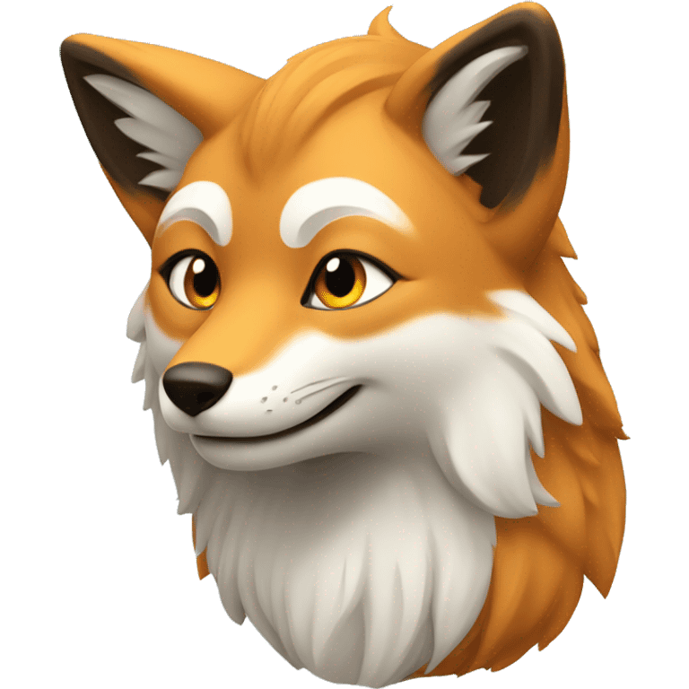 ios18 style tibetan fox that looks asian emoji