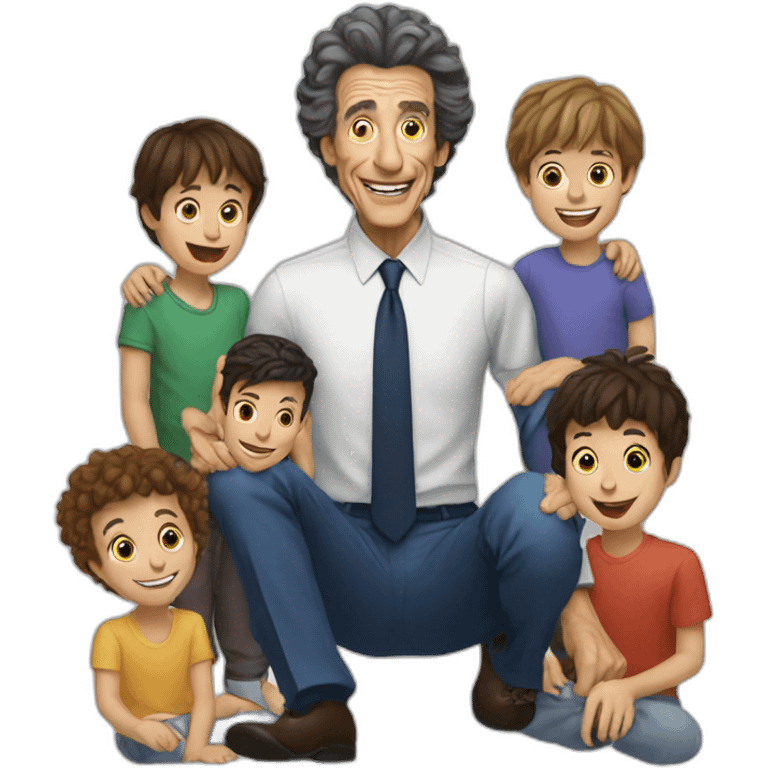 Jack Lang with kids emoji